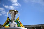 4 May 2025; The trophy before the Munster GAA Football Senior Championship final match between Kerry and Clare at Fitzgerald Stadium in Killarney, Kerry. Photo by Brendan Moran/Sportsfile