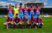4 May 2025; The Mervue United team before the FAI Youth Cup final match between Mervue United and College Corinthians at Eamonn Deacy Park in Galway. Photo by Tyler Miller/Sportsfile