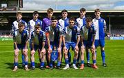 4 May 2025; The College Corinthians team before the FAI Youth Cup final match between Mervue United and College Corinthians at Eamonn Deacy Park in Galway. Photo by Tyler Miller/Sportsfile
