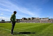 4 May 2025; Kerry manager Jack O'Connor watches the final minutes of the Munster GAA Football Senior Championship final match between Kerry and Clare at Fitzgerald Stadium in Killarney, Kerry. Photo by Brendan Moran/Sportsfile