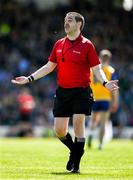 4 May 2025; Referee Noel Mooney during the Munster GAA Football Senior Championship final match between Kerry and Clare at Fitzgerald Stadium in Killarney, Kerry. Photo by Brendan Moran/Sportsfile