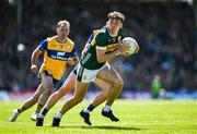 4 May 2025; David Clifford of Kerry in action against Emmet McMahon of Clare during the Munster GAA Football Senior Championship final match between Kerry and Clare at Fitzgerald Stadium in Killarney, Kerry. Photo by Brendan Moran/Sportsfile