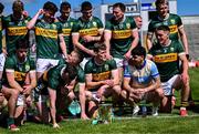 4 May 2025; Kerry players, including captain Gavin White, 7, with the trophy after victory in the Munster GAA Football Senior Championship final match between Kerry and Clare at Fitzgerald Stadium in Killarney, Kerry. Photo by Piaras Ó Mídheach/Sportsfile