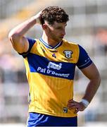 4 May 2025; Ronan Lanigan of Clare after his side's defeat in the Munster GAA Football Senior Championship final match between Kerry and Clare at Fitzgerald Stadium in Killarney, Kerry. Photo by Piaras Ó Mídheach/Sportsfile