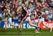 4 May 2025; Matthew Tierney of Galway celebrates after scoring his side's first goal during the Connacht GAA Football Senior Championship final match between Mayo and Galway at Hastings Insurance MacHale Park in Castlebar, Mayo. Photo by David Fitzgerald/Sportsfile