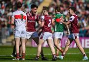 4 May 2025; Seán Kelly of Galway celebrates his side winning a penalty during the Connacht GAA Football Senior Championship final match between Mayo and Galway at Hastings Insurance MacHale Park in Castlebar, Mayo. Photo by David Fitzgerald/Sportsfile