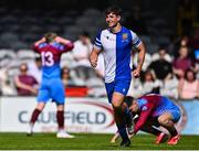 4 May 2025; Shane Fielding of College Corinthians celebrates after the FAI Youth Cup final match between Mervue United and College Corinthians at Eamonn Deacy Park in Galway. Photo by Tyler Miller/Sportsfile