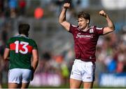 4 May 2025; Cian Hernon of Galway celebrates after the Connacht GAA Football Senior Championship final match between Mayo and Galway at Hastings Insurance MacHale Park in Castlebar, Mayo. Photo by David Fitzgerald/Sportsfile