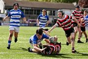 5 May 2025; Action from the Leinster Rugby U14 Cup final match between Enniscorthy and Athy at Energia Park in Dublin. Photo by Stephen Marken/Sportsfile