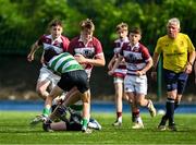 5 May 2025; Action from the Leinster Rugby U14 Plate final match between Naas and Tullow at Energia Park in Dublin. Photo by Stephen Marken/Sportsfile