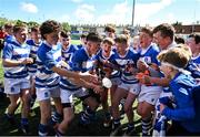 5 May 2025; Athy players after the Leinster Rugby U14 Cup final match between Enniscorthy and Athy at Energia Park in Dublin. Photo by Stephen Marken/Sportsfile