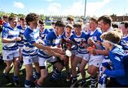 5 May 2025; Athy players after the Leinster Rugby U14 Cup final match between Enniscorthy and Athy at Energia Park in Dublin. Photo by Stephen Marken/Sportsfile