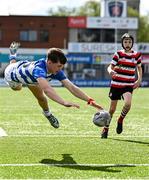 5 May 2025; Action from the Leinster Rugby U14 Cup final match between Enniscorthy and Athy at Energia Park in Dublin. Photo by Stephen Marken/Sportsfile