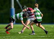 5 May 2025; Action from the Leinster Rugby U14 Plate final match between Naas and Tullow at Energia Park in Dublin. Photo by Stephen Marken/Sportsfile