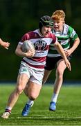 5 May 2025; Action from the Leinster Rugby U14 Plate final match between Naas and Tullow at Energia Park in Dublin. Photo by Stephen Marken/Sportsfile