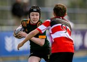 5 May 2025; Samuel Reynolds of Boyne in action against Alex Birrell of Wicklow during the Leinster Rugby U15 McAuley Cup final match between Wicklow and Boyne at Energia Park in Dublin. Photo by Stephen Marken/Sportsfile