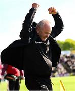 4 May 2025; Galway logistics manager Sean Rhatigan celebrates during the Connacht GAA Football Senior Championship final match between Mayo and Galway at Hastings Insurance MacHale Park in Castlebar, Mayo. Photo by Seb Daly/Sportsfile