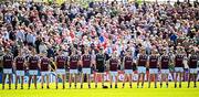 4 May 2025; Galway players before the Connacht GAA Football Senior Championship final match between Mayo and Galway at Hastings Insurance MacHale Park in Castlebar, Mayo. Photo by Seb Daly/Sportsfile
