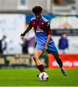 4 May 2025; Atson de Siakam of Mervue United during the FAI Youth Cup final match between Mervue United and College Corinthians at Eamonn Deacy Park in Galway. Photo by Tyler Miller/Sportsfile