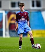 4 May 2025; Jake Cunningham of Mervue United during the FAI Youth Cup final match between Mervue United and College Corinthians at Eamonn Deacy Park in Galway. Photo by Tyler Miller/Sportsfile