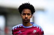 4 May 2025; Dawit Dems Woldemariam of Mervue United during the FAI Youth Cup final match between Mervue United and College Corinthians at Eamonn Deacy Park in Galway. Photo by Tyler Miller/Sportsfile