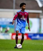 4 May 2025; Dawit Dems Woldemariam of Mervue United during the FAI Youth Cup final match between Mervue United and College Corinthians at Eamonn Deacy Park in Galway. Photo by Tyler Miller/Sportsfile
