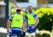 5 May 2025; James Ryan, right, during Leinster Rugby squad training at UCD in Dublin. Photo by Seb Daly/Sportsfile