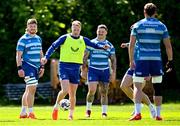 5 May 2025; Ciarán Frawley, centre, during Leinster Rugby squad training at UCD in Dublin. Photo by Seb Daly/Sportsfile