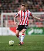 2 May 2025; Kevin Holt of Derry City during the SSE Airtricity Men's Premier Division match between Derry City and Shelbourne at The Ryan McBride Brandywell Stadium in Derry. Photo by Stephen McCarthy/Sportsfile