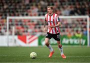 2 May 2025; Kevin Holt of Derry City during the SSE Airtricity Men's Premier Division match between Derry City and Shelbourne at The Ryan McBride Brandywell Stadium in Derry. Photo by Stephen McCarthy/Sportsfile