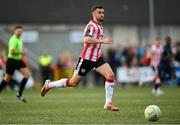 2 May 2025; Michael Duffy of Derry City during the SSE Airtricity Men's Premier Division match between Derry City and Shelbourne at The Ryan McBride Brandywell Stadium in Derry. Photo by Stephen McCarthy/Sportsfile