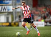 2 May 2025; Kevin Holt of Derry City during the SSE Airtricity Men's Premier Division match between Derry City and Shelbourne at The Ryan McBride Brandywell Stadium in Derry. Photo by Stephen McCarthy/Sportsfile
