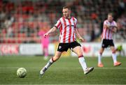 2 May 2025; Shane Ferguson of Derry City during the SSE Airtricity Men's Premier Division match between Derry City and Shelbourne at The Ryan McBride Brandywell Stadium in Derry. Photo by Stephen McCarthy/Sportsfile