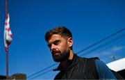 5 May 2025; Greg Bolger of Cork City arrives before the SSE Airtricity Men's Premier Division match between Drogheda United and Cork City at Sullivan & Lambe Park in Drogheda, Louth. Photo by Tyler Miller/Sportsfile