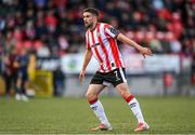 2 May 2025; Michael Duffy of Derry City during the SSE Airtricity Men's Premier Division match between Derry City and Shelbourne at The Ryan McBride Brandywell Stadium in Derry. Photo by Stephen McCarthy/Sportsfile