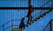 5 May 2025; A Drogheda United supporter makes their way into the clubhouse before the SSE Airtricity Men's Premier Division match between Drogheda United and Cork City at Sullivan & Lambe Park in Drogheda, Louth. Photo by Tyler Miller/Sportsfile