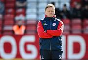 5 May 2025; Shelbourne manager Damien Duff before the SSE Airtricity Men's Premier Division match between Shelbourne and Waterford at Tolka Park in Dublin. Photo by Seb Daly/Sportsfile