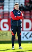 5 May 2025; Shelbourne manager Damien Duff before the SSE Airtricity Men's Premier Division match between Shelbourne and Waterford at Tolka Park in Dublin. Photo by Seb Daly/Sportsfile