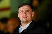 5 May 2025; Waterford owner Jamie Pilley before the SSE Airtricity Men's Premier Division match between Shelbourne and Waterford at Tolka Park in Dublin. Photo by Seb Daly/Sportsfile