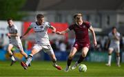 5 May 2025; David Hurley of Galway United in action against Adam McDonnell of Bohemians during the SSE Airtricity Men's Premier Division match between Galway United and Bohemians at Eamonn Deacy Park in Galway. Photo by Brendan Moran/Sportsfile