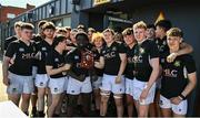 5 May 2025; The Longford team after their side's victory in the Leinster Rugby U18 Plate final match between Gorey and Longford at Energia Park in Dublin. Photo by Stephen Marken/Sportsfile