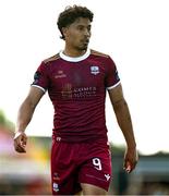 5 May 2025; Moses Dyer of Galway United during the SSE Airtricity Men's Premier Division match between Galway United and Bohemians at Eamonn Deacy Park in Galway. Photo by Brendan Moran/Sportsfile