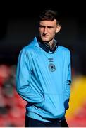 5 May 2025; Mason Melia of St Patrick's Athletic before the SSE Airtricity Men's Premier Division match between Derry City and St Patrick's Athletic at The Ryan McBride Brandywell Stadium in Derry. Photo by Stephen McCarthy/Sportsfile