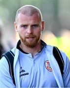 5 May 2025; Mark Connolly of Derry City arrives for the SSE Airtricity Men's Premier Division match between Derry City and St Patrick's Athletic at The Ryan McBride Brandywell Stadium in Derry. Photo by Stephen McCarthy/Sportsfile