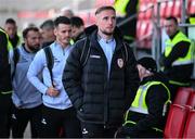 5 May 2025; Carl Winchester of Derry City before the SSE Airtricity Men's Premier Division match between Derry City and St Patrick's Athletic at The Ryan McBride Brandywell Stadium in Derry. Photo by Stephen McCarthy/Sportsfile