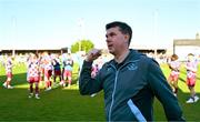 5 May 2025; Drogheda United manager Kevin Doherty celebrates after the SSE Airtricity Men's Premier Division match between Drogheda United and Cork City at Sullivan & Lambe Park in Drogheda, Louth. Photo by Tyler Miller/Sportsfile