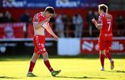 5 May 2025; John Martin of Shelbourne after his side's defeat in the SSE Airtricity Men's Premier Division match between Shelbourne and Waterford at Tolka Park in Dublin. Photo by Seb Daly/Sportsfile