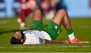 5 May 2025; Djenairo Daniels of Cork City reacts after the SSE Airtricity Men's Premier Division match between Drogheda United and Cork City at Sullivan & Lambe Park in Drogheda, Louth. Photo by Tyler Miller/Sportsfile