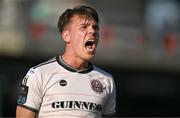 5 May 2025; Dayle Rooney of Bohemians celebrates after his side's victory in the SSE Airtricity Men's Premier Division match between Galway United and Bohemians at Eamonn Deacy Park in Galway. Photo by Brendan Moran/Sportsfile