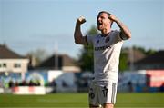 5 May 2025; Adam McDonnell of Bohemians celebrates after his side's victory in the SSE Airtricity Men's Premier Division match between Galway United and Bohemians at Eamonn Deacy Park in Galway. Photo by Brendan Moran/Sportsfile